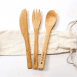 Bambusz evőeszköz készlet egyedi gravírozott szöveggel