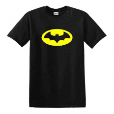 Batman fekete egyedi grafikás férfi póló