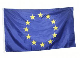 Európai uniós zászló bújtatóval és ringlikarikával 90x150cm