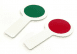 Fogalomirányító tárcsa kisméretű tömör műanyagból piros-zöld vagy piros-piros színekkel