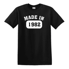 Made in évszámos fekete póló