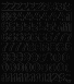 2 cm-es öntapadós számok, fekete színben