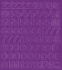2 cm-es öntapadós számok, lila színben