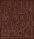 3 cm-es öntapadós betűk, barna színben