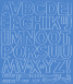 3 cm-es öntapadós betűk, kék színben