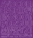 3 cm-es öntapadós betűk, lila színben