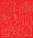 3 cm-es öntapadós betűk, piros színben