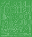 3 cm-es öntapadós betűk, zöld színben