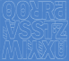 5 cm-es öntapadós betűk ABC második fele, kék színben