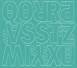 5 cm-es öntapadós betűk ABC második fele, türkiz színben