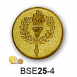Érembetét babérkoszorú láng BSE25-4 25mm arany, ezüst, bronz