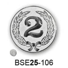 Érembetét második helyezés BSE25-106 25mm ezüst