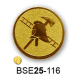 Érembetét tűzoltó tűzoltás BSE25-116 25mm arany