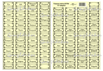 Fűszeres Fűszerek jelölő címke csomag (normál+EXTRA) matrica