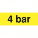 Szállítási jelzés, 4 bár, sárga alapon fekete felirat