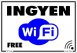 Ingyen free WiFi piktogramos tábla matrica