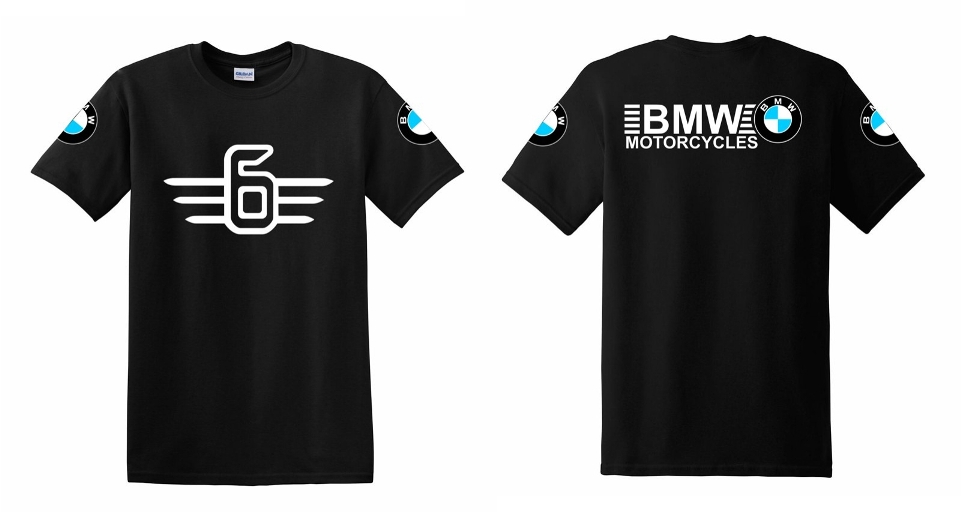 BMW 6 motorcycles férfi póló motoros T-shirt színes