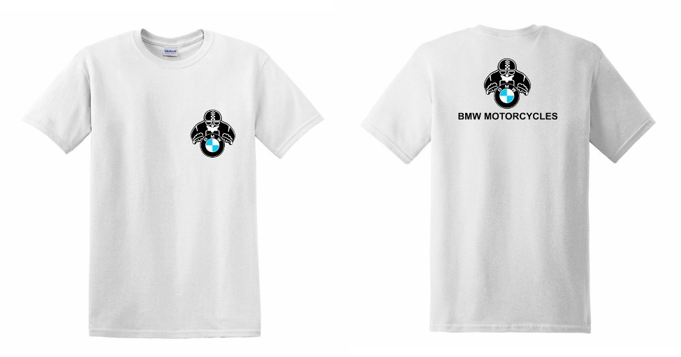 BMW Motorcycles férfi póló motoros t-shirt fehér