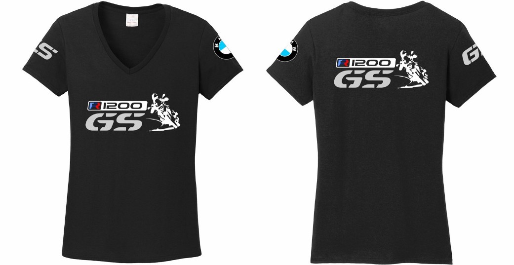 R 1200 GS BMW női póló motoros t-shirt színes szürke GS kék-piros R