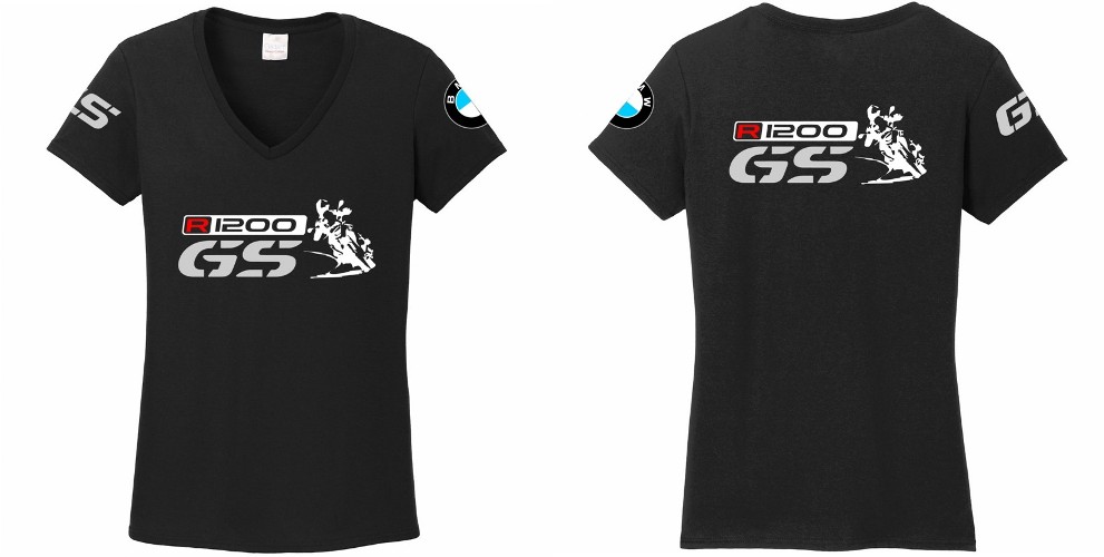 R 1200 GS BMW női póló motoros t-shirt színes szürke GS piros R