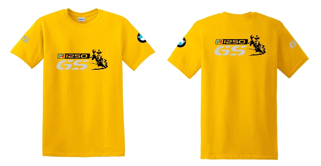 R 1250 GS BMW motoros póló férfi színes T-shirt ezüst GS kék-piros R