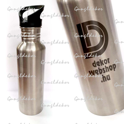 Gravírozott italtartó kulacs utazóbögre egyedi szöveggel vagy logóval 750ml