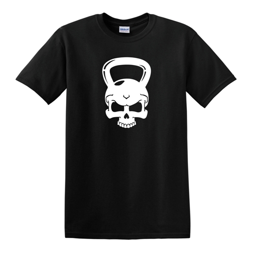 Kettlebell koponyás egyedi grafikás férfi póló