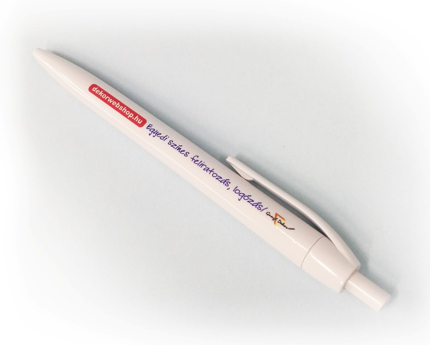 PLAIN műanyag golyóstoll egyedi színes 4 szín color nyomattal (többszínű) felirattal és logóval csomagban minimum 2db