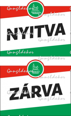 Magyar Falu Program kistelepülési üzletek nyitva zárva tábla