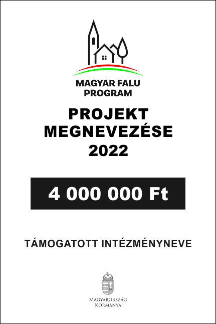 Magyar Falu Program támogatói tábla