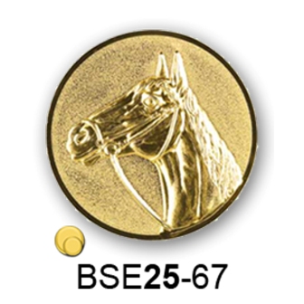 Érembetét ló lovas BSE25-67 25mm arany