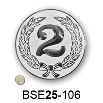 Érembetét második helyezés BSE25-106 25mm ezüst