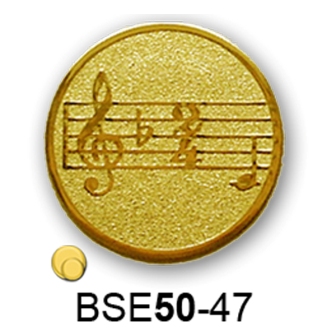 Érembetét zene kotta ének hangjegy BSE50-47 50mm arany