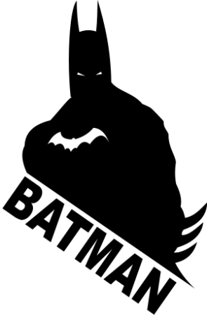 Batman sziluett 2 db plottervágott autós matrica applikáló fóliával