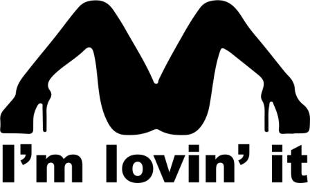 Im lovin it lábak 2db plottervágott autós matrica applikáló fóliával