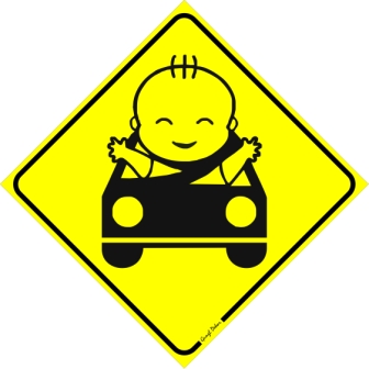 Baby on board autóban matrica