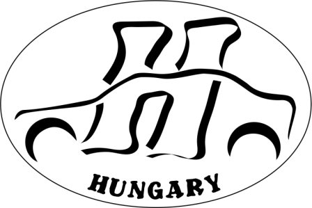Autós dizájn ovális H betűs matrica