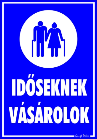 Időseknek vásárolok piktogramos tábla matrica
