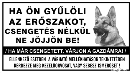 Ha Ön gyűlöli az erőszakot tábla matrica