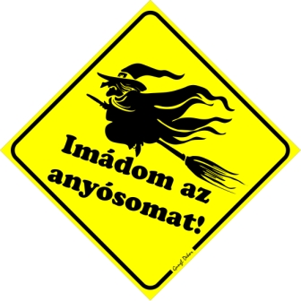 Imádom az anyósomat! (autóra) humoros vicces matrica