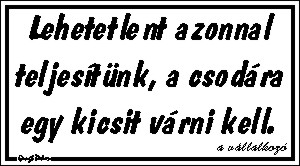 Lehetetlent azonnal teljesítjük humoros vicces tábla matrica