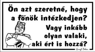 Ön azt szeretné hogy a főnök intézkedjen? humoros vicces tábla matrica