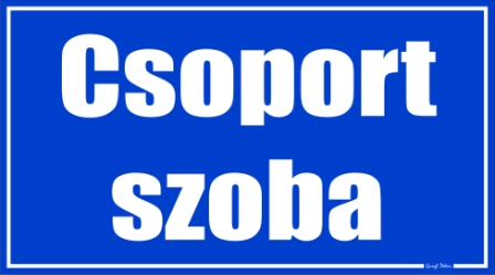 Csoport szoba helyiségtábla matrica