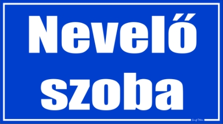 Nevelő szoba helyiségtábla matrica