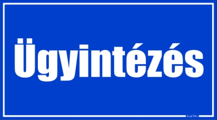 Ügyintézés helyiségtábla matrica
