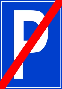 Parkolni tilos no parking tábla matrica