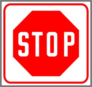 Stop matrica tábla
