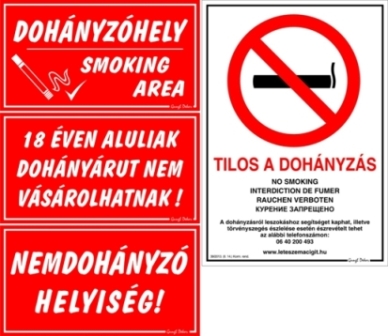 Dohányzásos csomag 1 tábla szett