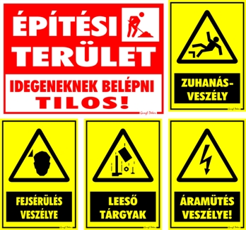 Ipari csomag 1 matrica szett (építési terület)