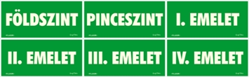 Társasházi csomag 5 fluor utánvilágító matrica szett (I.-IV. emelet)
